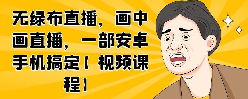 画中画无绿布直播项目，一部安卓手机搞定【视频课程】-博学技术网